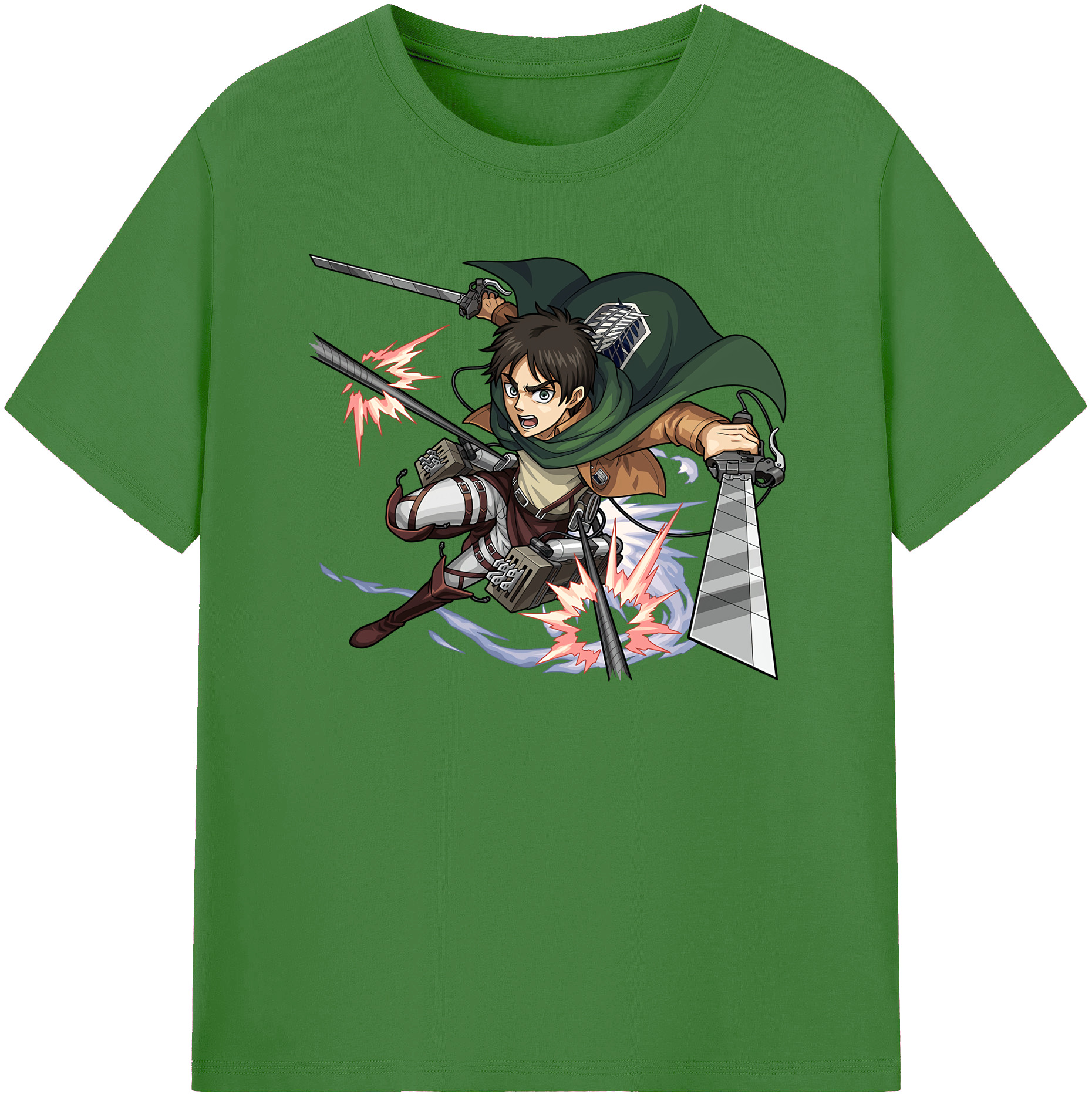 （画像用） 進撃の巨人 エレン･イェーガー Attack on Titan Eren Jäger レディースカジュアルプリントTシャツ（綿100％）